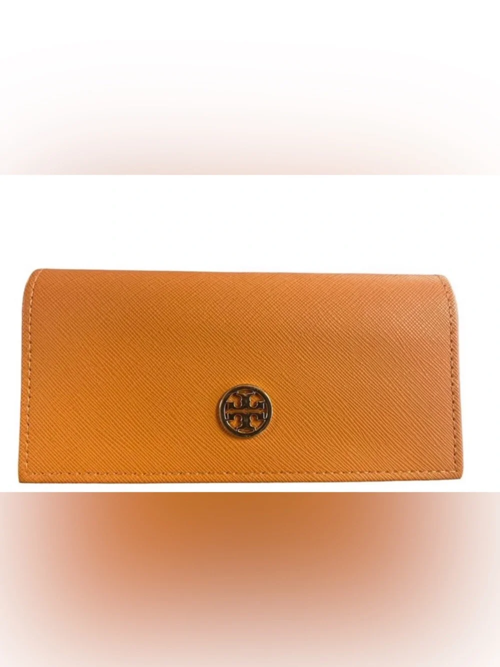 Tory Burch Orange Authentic Eyeglasses/ Sunglasses Leather case